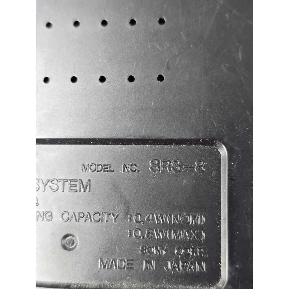 Sony Walkman Speaker System SRS-8 Vintage Speakers Untested Portable 80s 90s Y2K